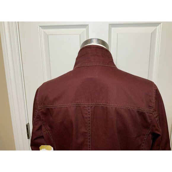 J. Crew Maroon Utility Zip-up Jacket W/ Pockets, Size Medium - Picture 7 of 9